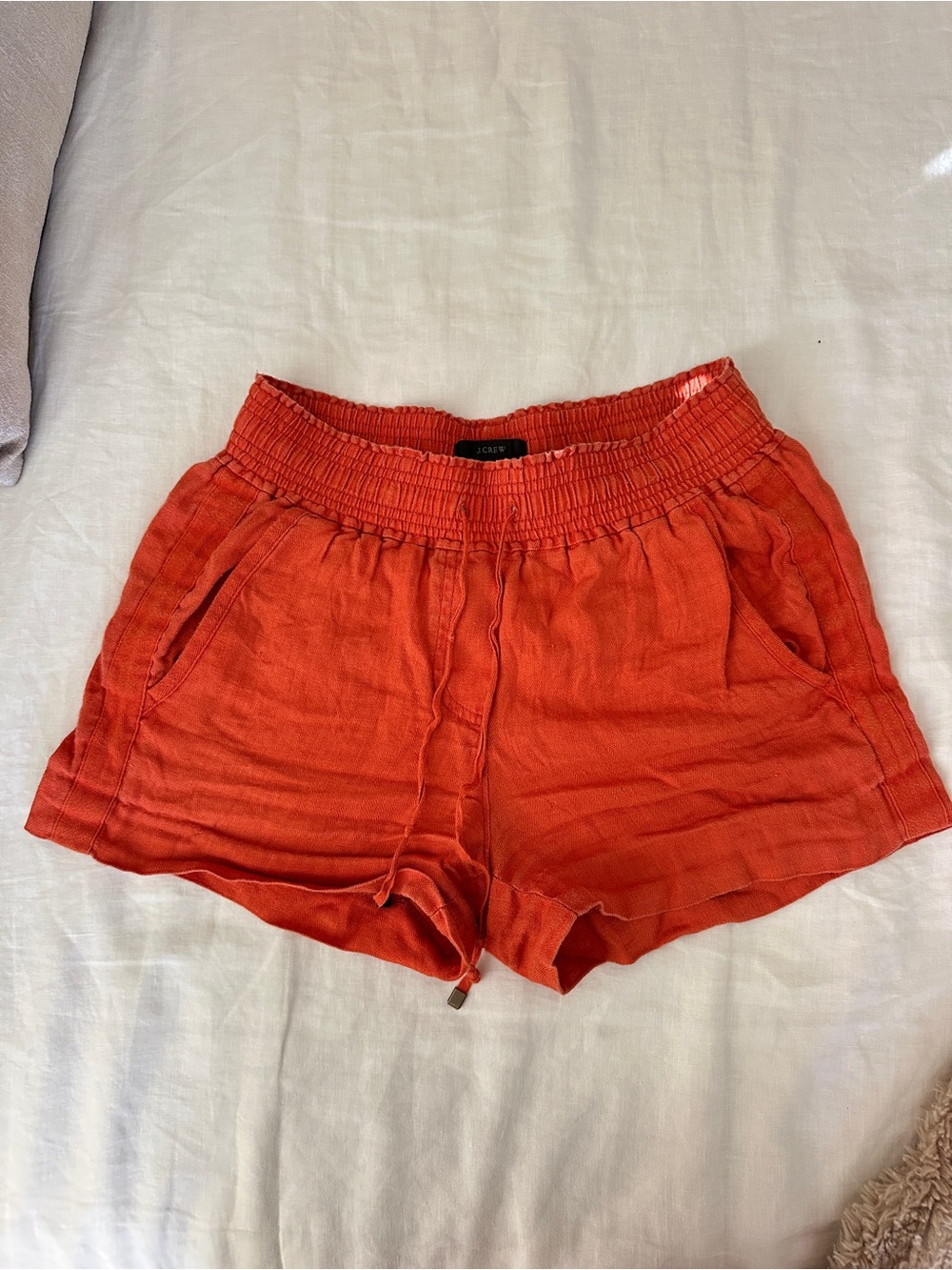 JCrew Women's Orange Drawstring Lounge Shorts